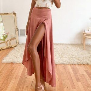 High-Low Maxi Skirt